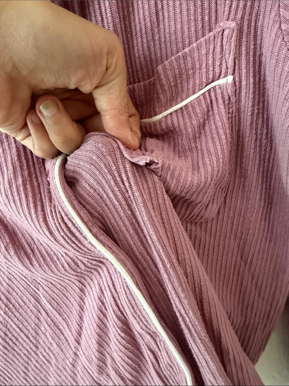 Auden Soft Ribbed Pink Pajama Lounge Set XS - Picture 2 of 4